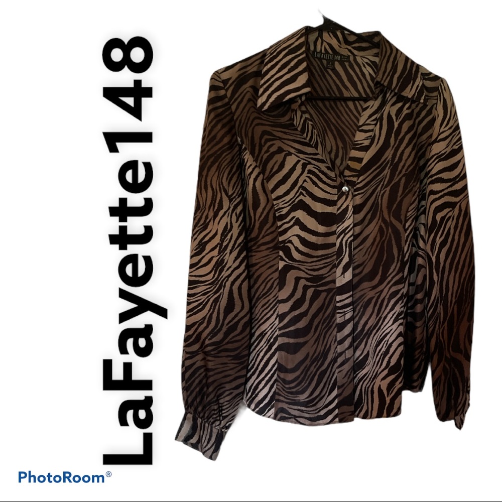 Animal Print Button Down blouse